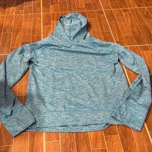 🌈4/$25🌈 Tek Gear Heathered Blue Hooded Ling Sleeve Tees